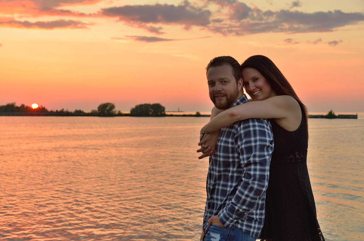 Sunset by the Shipyards: a Collingwood Engagement Session