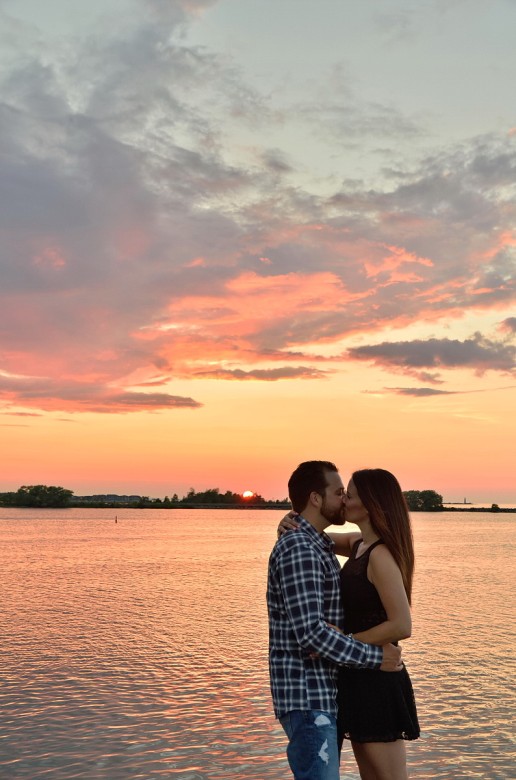 Sunset by the Shipyards: A Collingwood Engagement Session