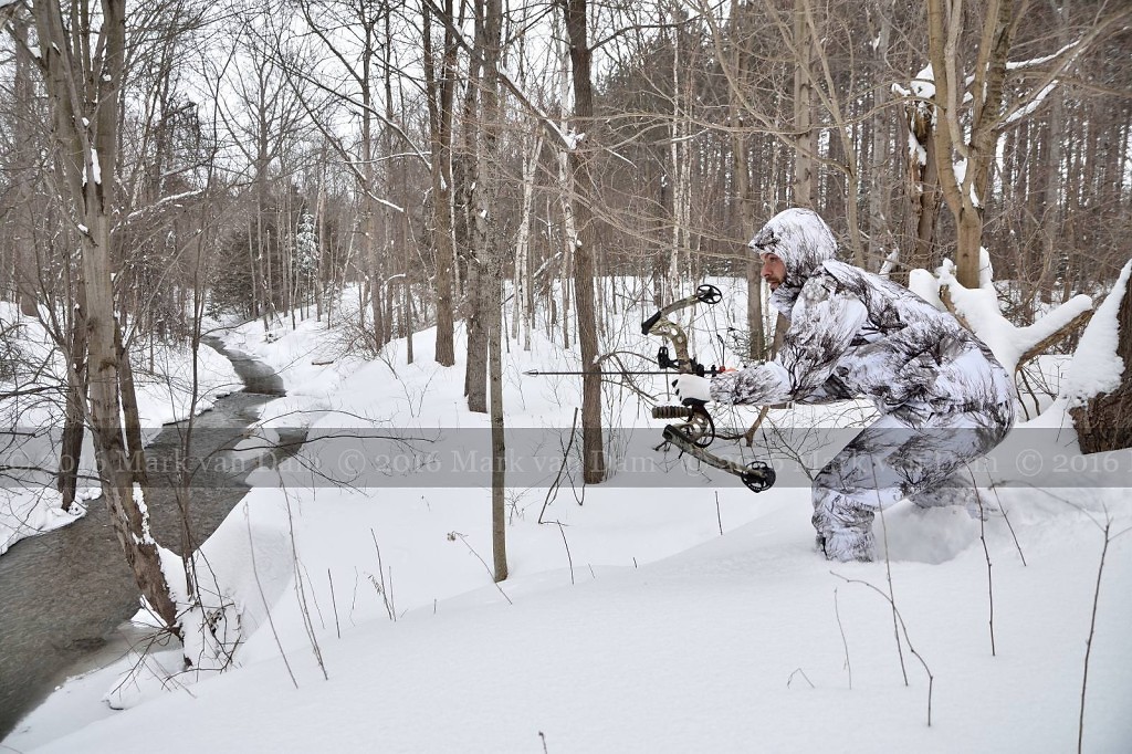 compound bow hunting photos winter A001