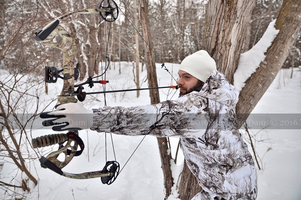 compound bow hunting photos winter A088