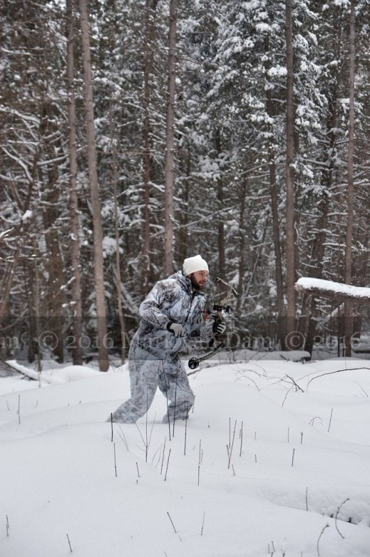 compound bow hunting photos winter A116