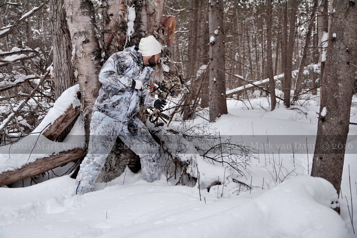 compound bow hunting photos winter A135