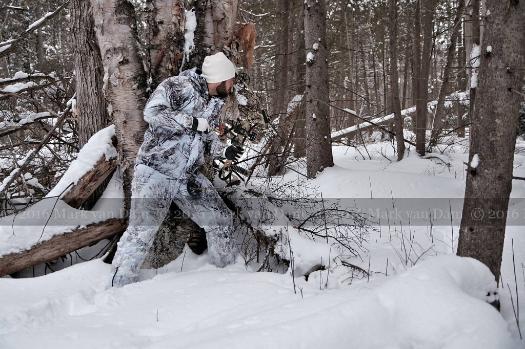 compound bow hunting photos winter A136