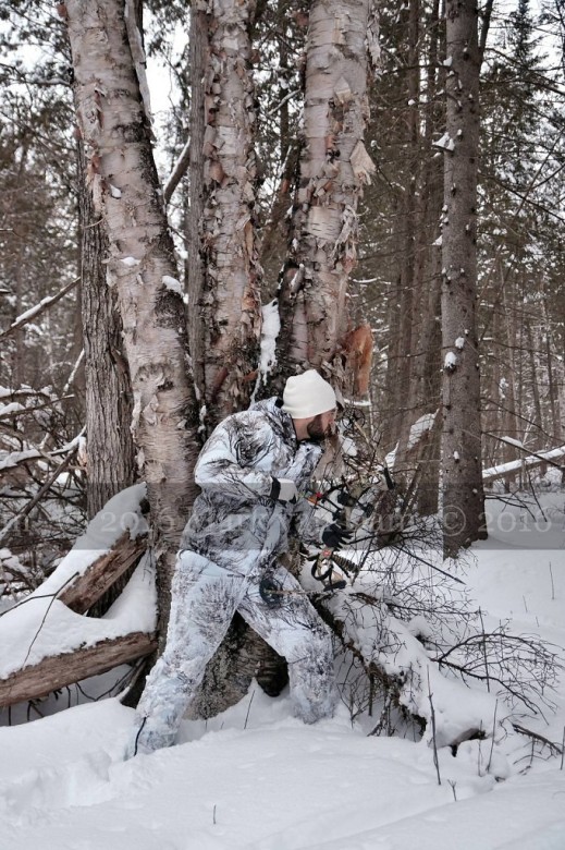 compound bow hunting photos winter A137