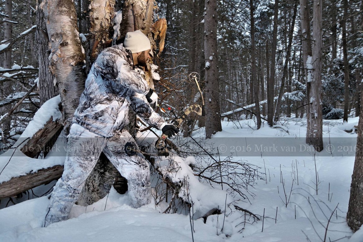 compound bow hunting photos winter A140