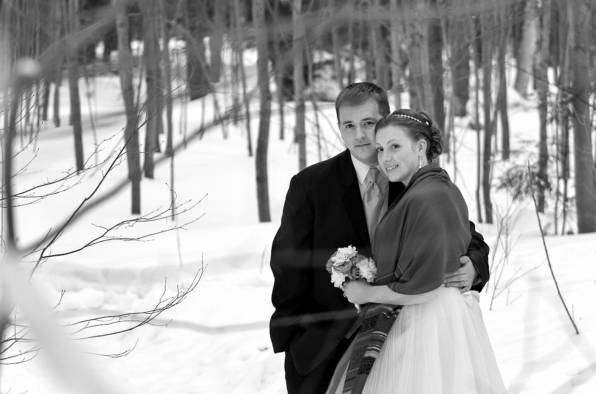 tiffin centre wedding photography session in the winter near barrie, ontario