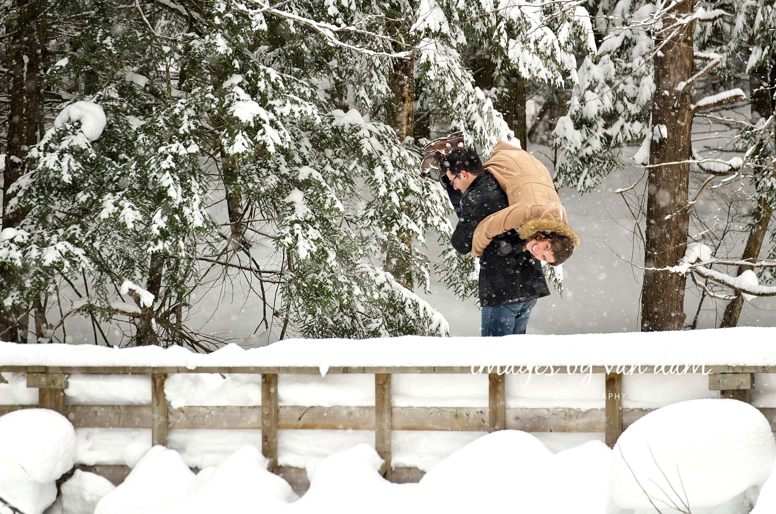 Young Man Fireman Carries His Fiance
