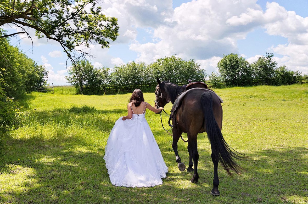 bride with horse 17