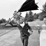 August gale inverts groom's umbrella at Orillia wedding